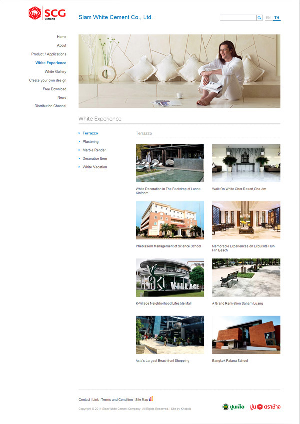 Website / SCG Siam White Cement